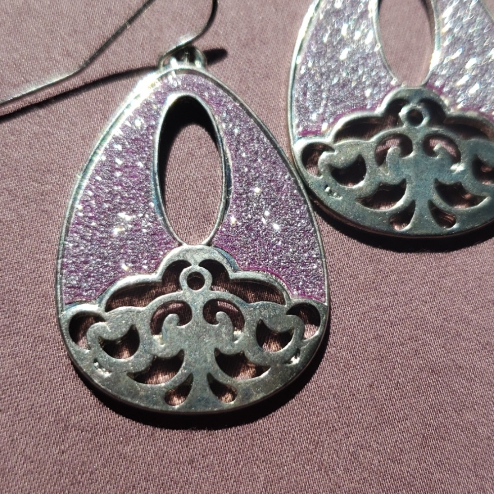 **NWOT Charming Charlie Glitter Earrings